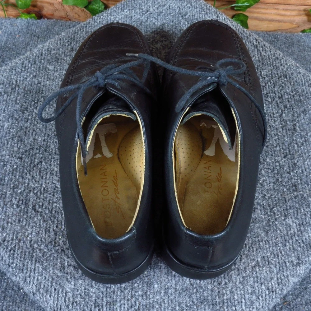 Bostonian Strada Mens Oxford Size 9.5 M Dress Work Shoes Black Leather 23241